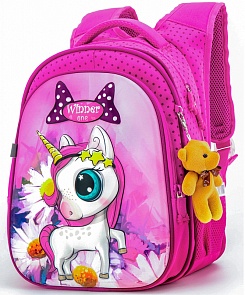 Рюкзак розовый Единорог с брелоком Мишка (Winner, R1-005)